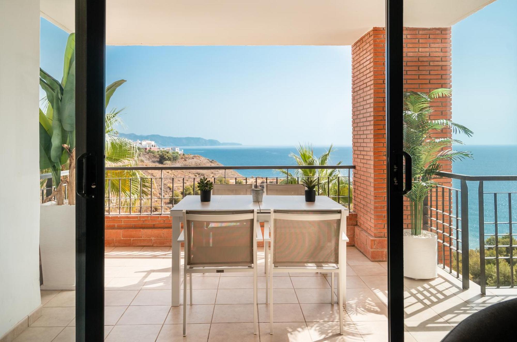 Apartamento Con Impresionantes Vistas Al Mar Torrox Bagian luar foto